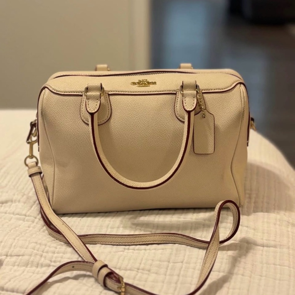 Coach Beige Leather Satchel